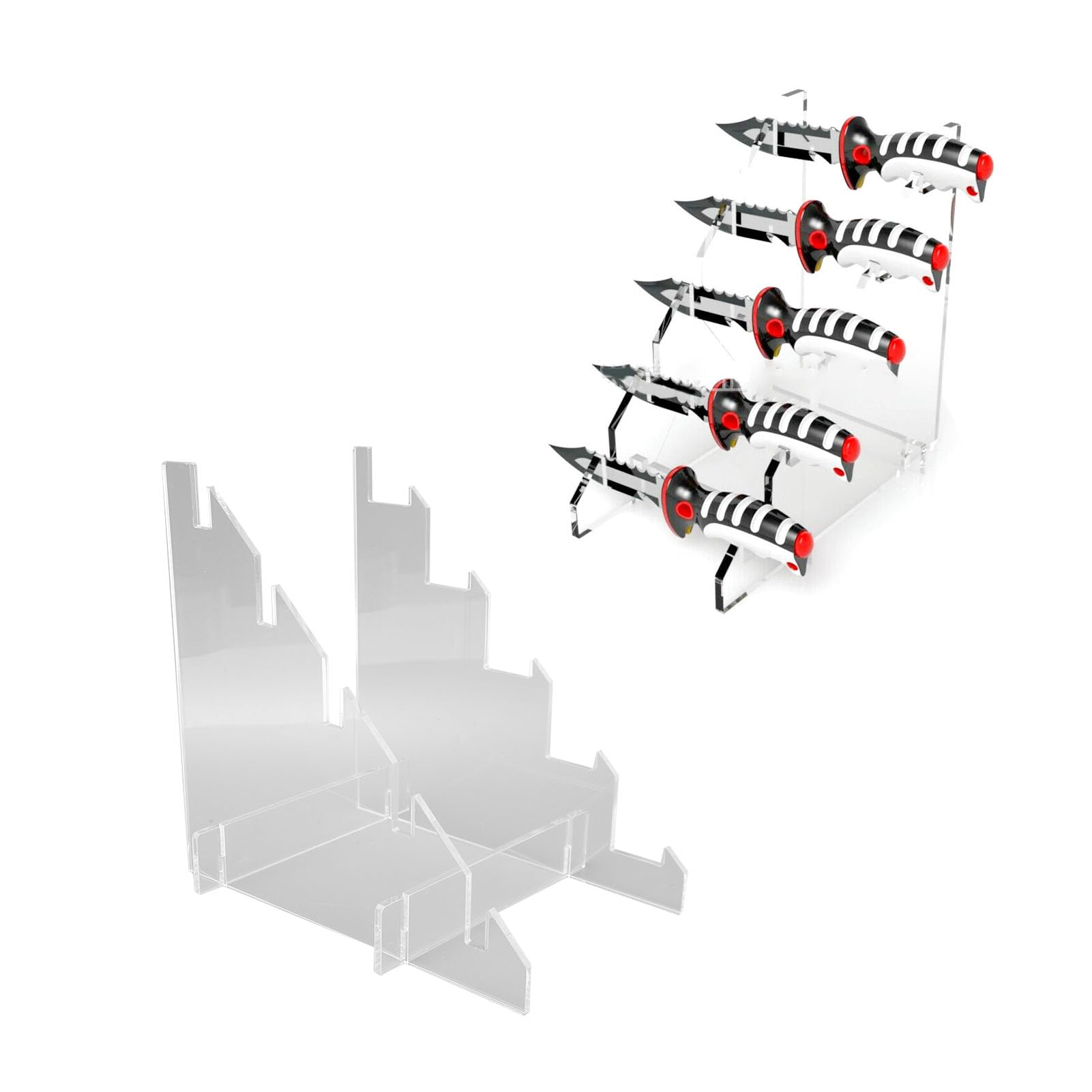 Acrylic Knife Stand for Holder Display Stand Camping Fighting Knife for Hunter Knife for Transparent Magnetic Knife Strips