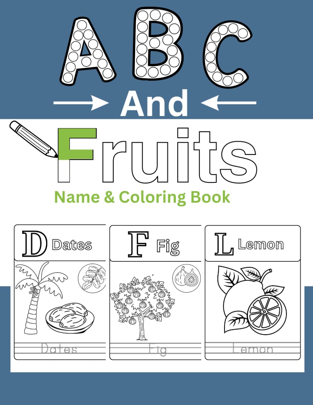 ABC Fruits Coloring Writing and Tracing Book