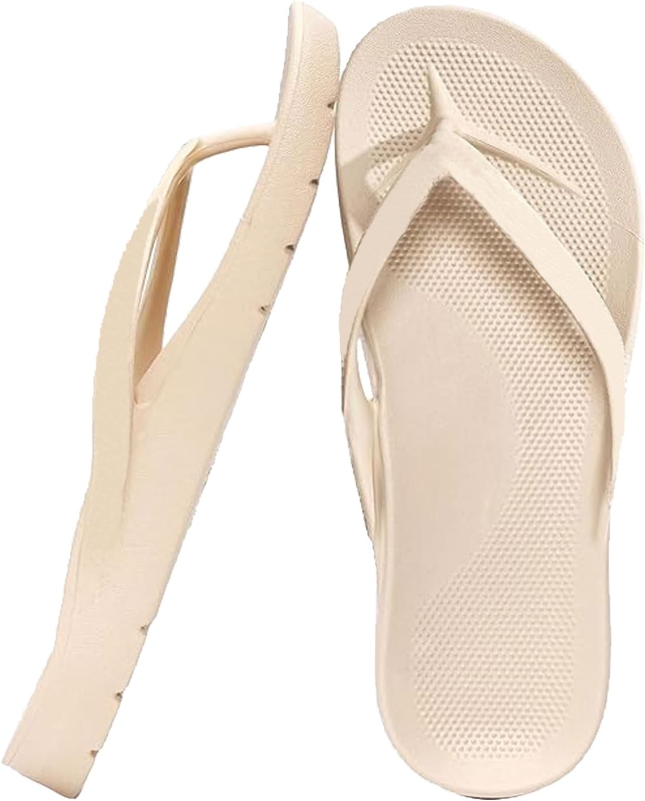 Arch Support Flip Flops Thick Sole Platform Sandals, Non-Slip Cushioning Thong for Women Men UK 3-10