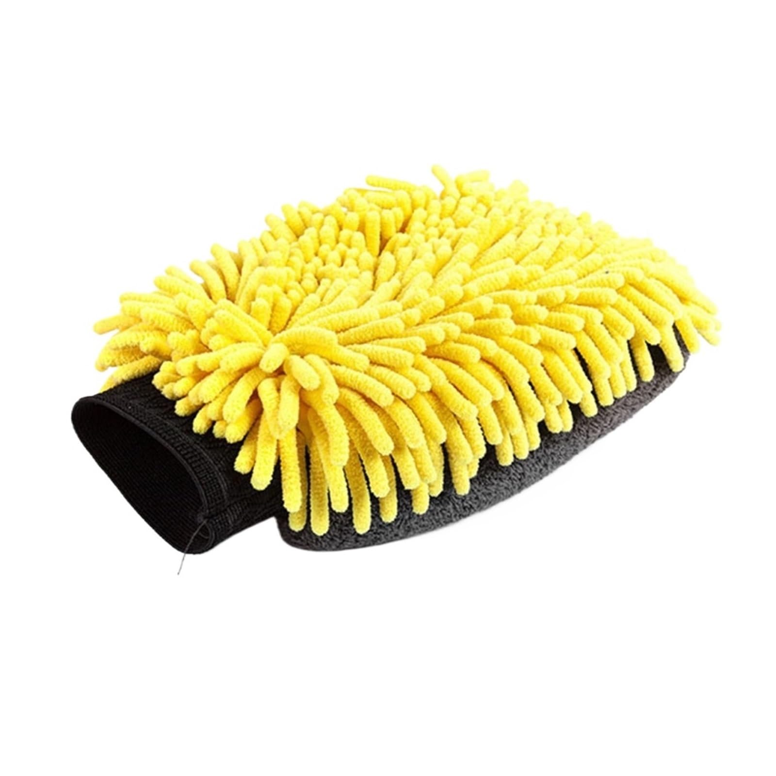 DYYEUAVT 2Piece Waterproof And Thick Microfiber Car Wash Glove, Double Sided For Automotive Polishing Cleaning(Jaune)