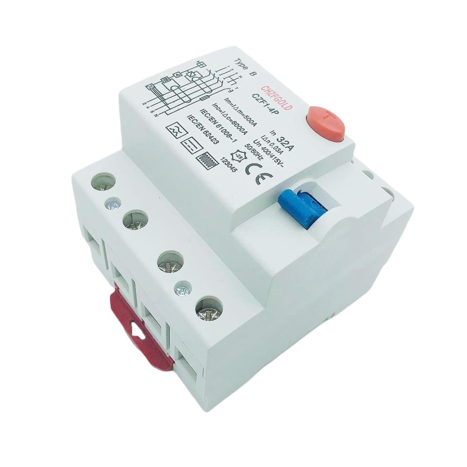 1PCS CZK6 7-4P 16A-100A 100A Household Building Surplus Miniature Circuit Breaker Solar Photovoltaic Power Isolator(AC Class EC Type,4P16A30MA)