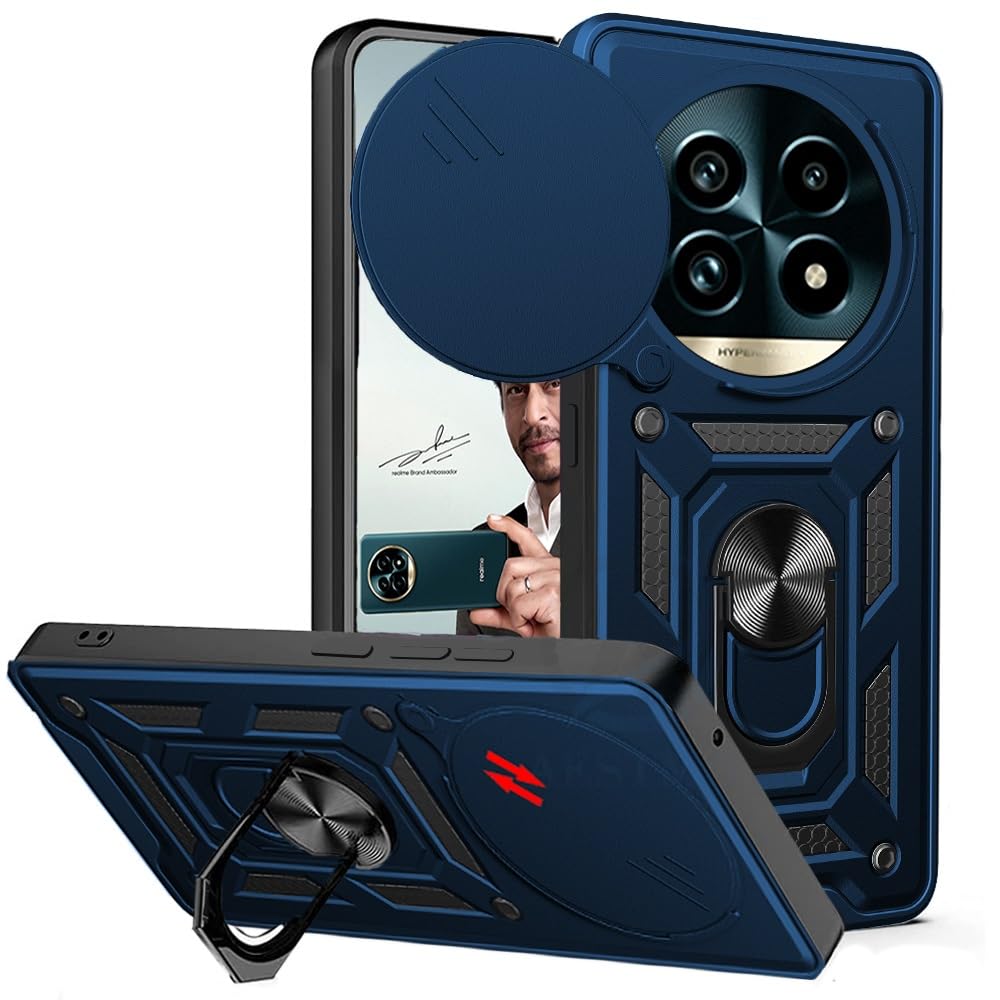 AESTMO Tough Armor Realme 13 Pro / 13 Pro Plus 5G Bumper Back Case Cover | Ring Holder & Sliding Camera Shield Cover | 360 Degree Protection Back Case Cover for Realme 13 Pro / 13 Pro Plus 5G (Blue) (B0DH4QL2NT) Amazon Price History, Amazon Price Tracker