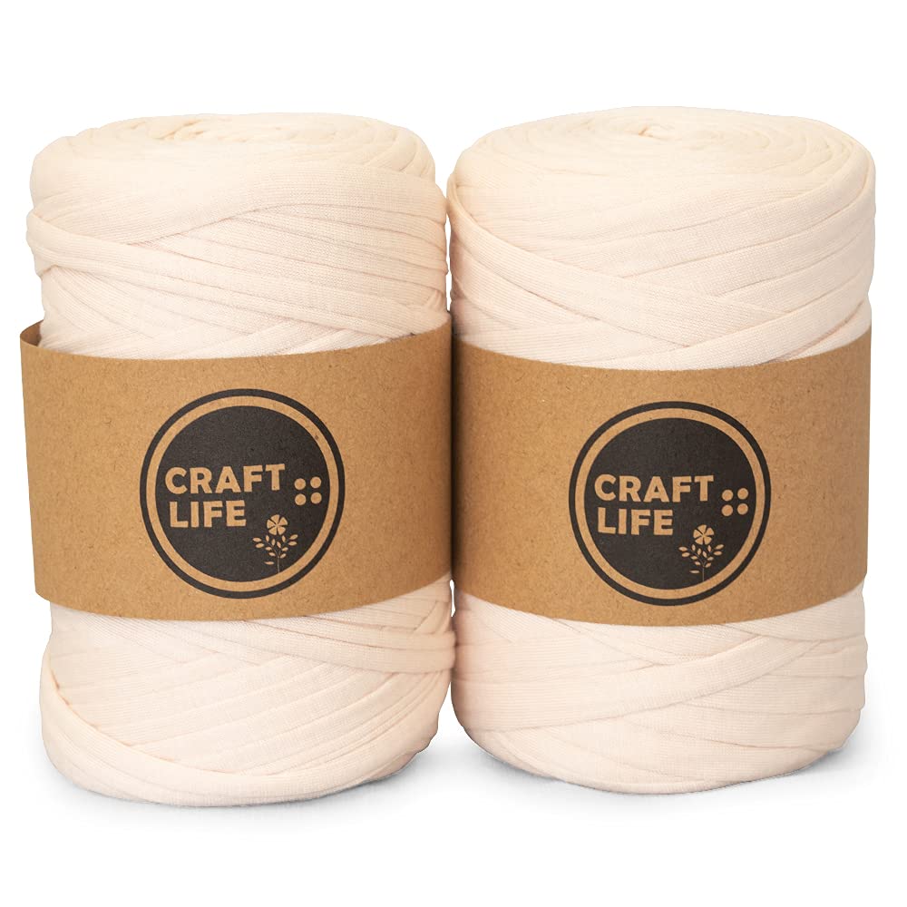 Amazon | [CRAFT LIFE] Tシャツ ヤーン ファブリックヤーン 糸 基本色 