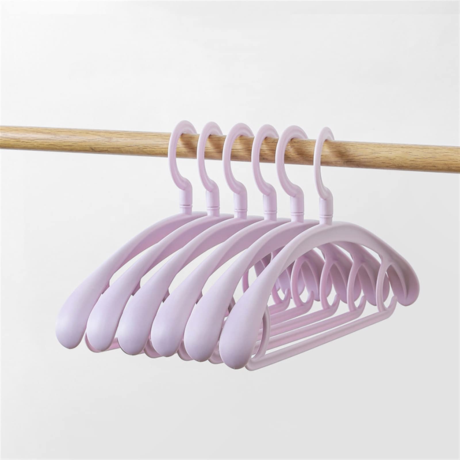 NGDFGR 5/10Pcs Hangers For Kids Clothes Drying Rack Seamless Children Adult Coat Rack Wide Side Storage Hangers Closet Organizer Hanger Skirt Hangers (E 5Pcs),E-5PCS