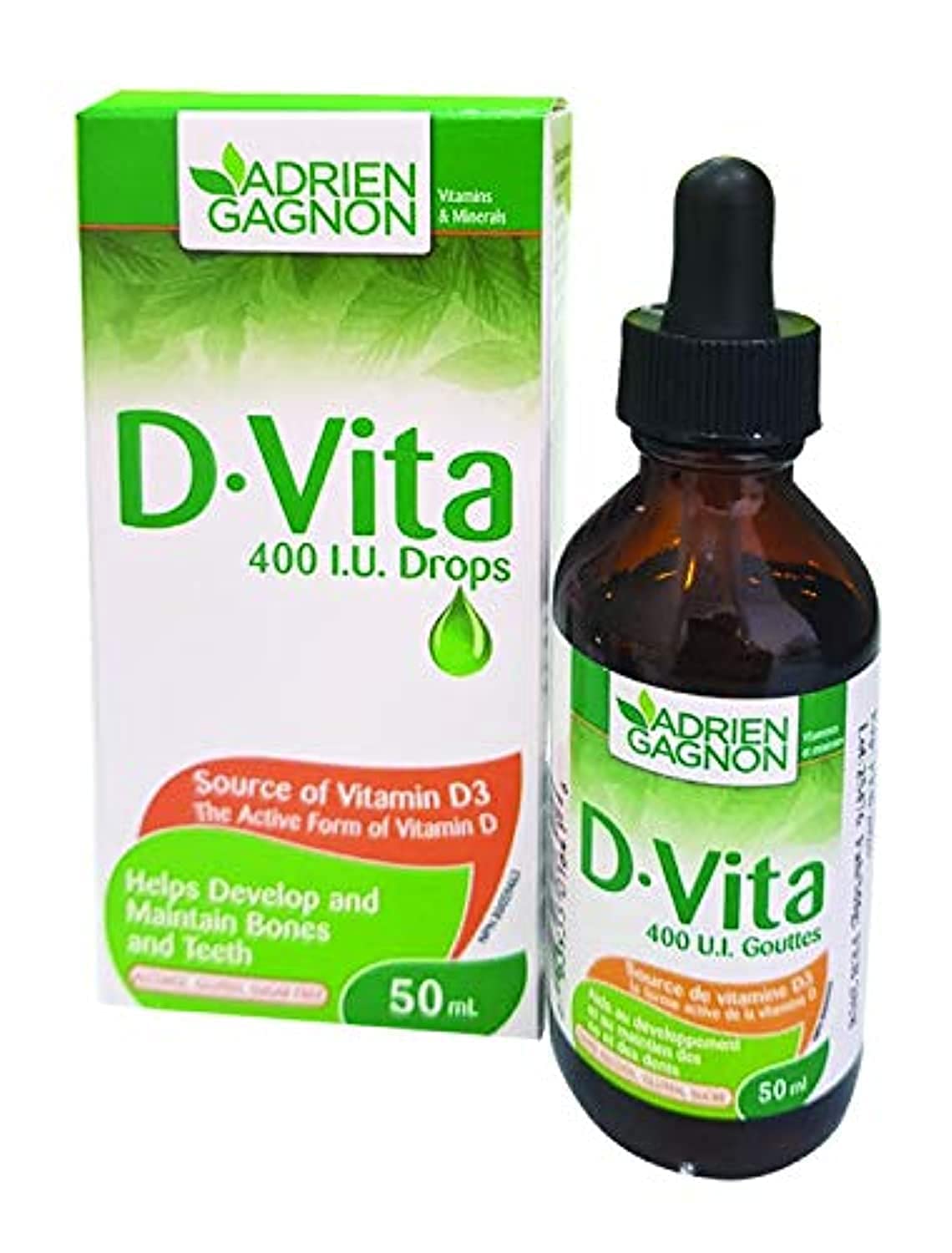 Adrien Gagnon D-Vita 400 I.U. Drops (50ml) (Oil Free- easy to swallow)