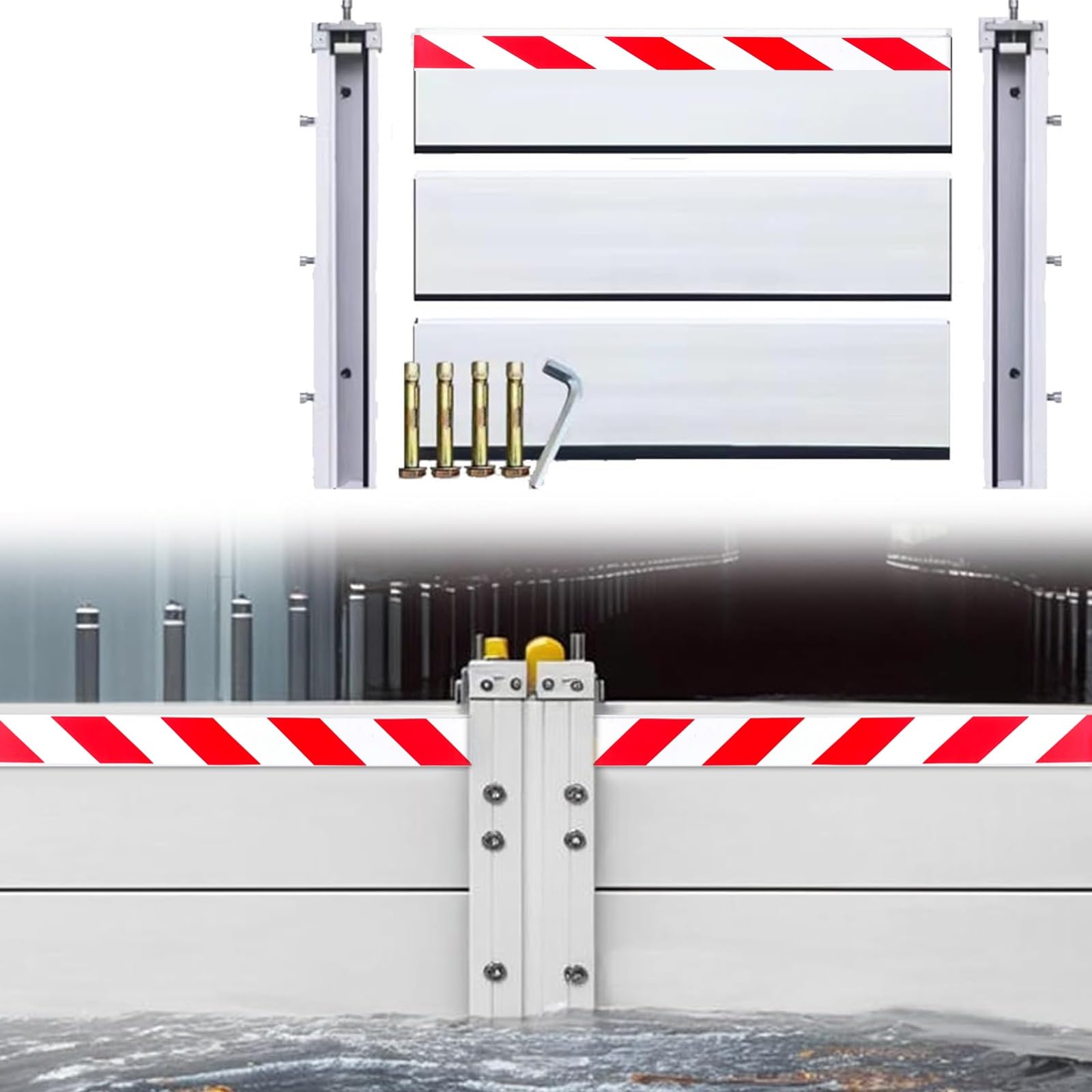Barrière anti-inondation pour portes évitant les infiltrations d'eau dans la maison