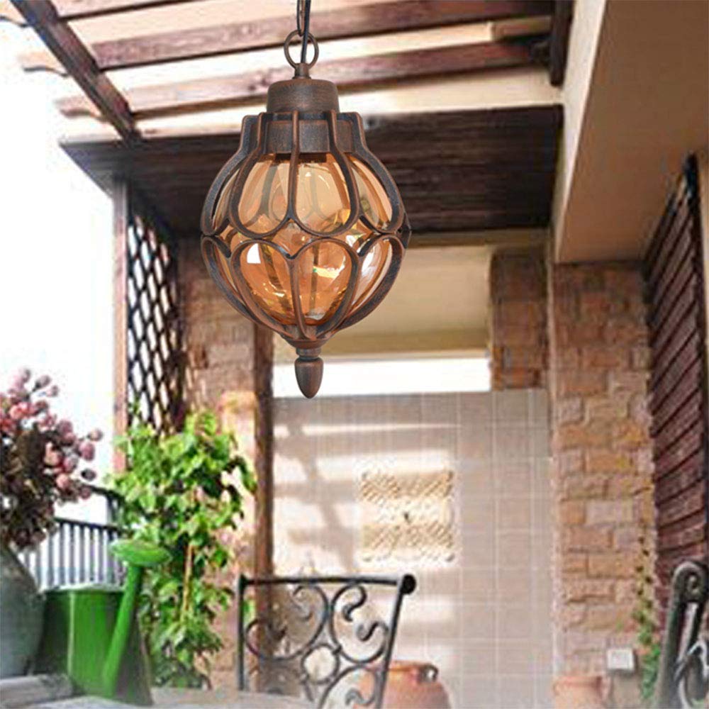 Serin-Eletro Retro Pollerleuchte Für Garten & Terrasse – E27, Aluminium, Glas, Bronze, IP54, 48 Cm Hoch