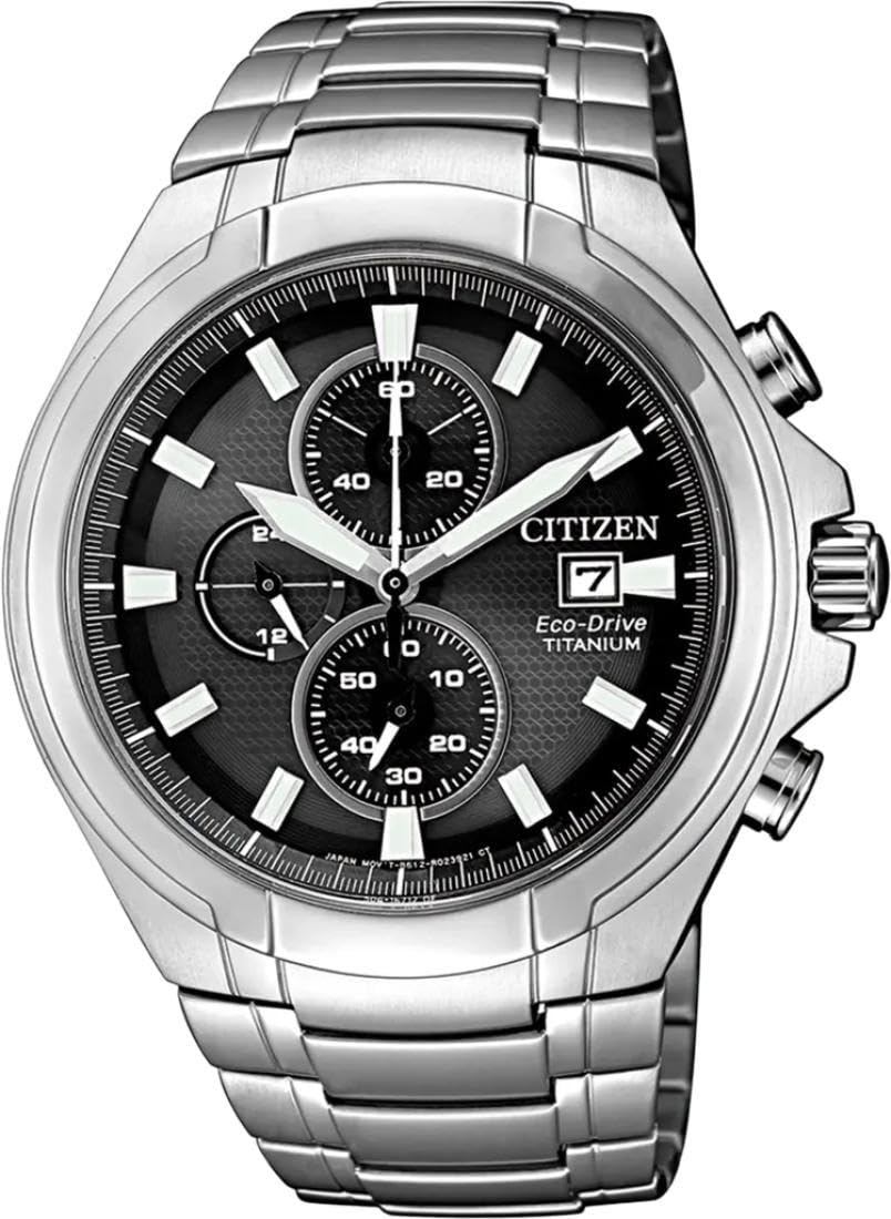 Citizen Herren Chronograph Eco-Drive Uhr mit Titan Armband