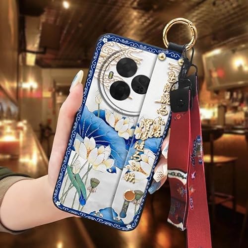 Phone Case Compatible with TCL NxtPaper60 Ultra, Phone Holder Back Cover Wrist Strap Elderly lady For Mom Durable Protective Wri