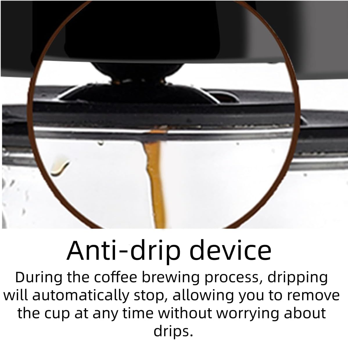 Automatic American-Style Coffee Maker 4-6 Cup Drip System 0.65L Glass Carafe Compact Coffee Maker Black