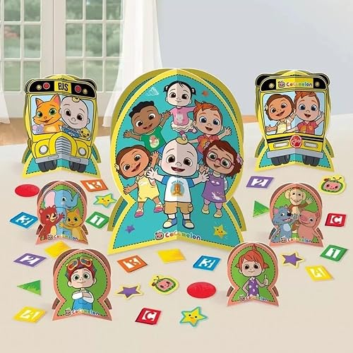 Miniatura 3 de Kit de centro de mesa (juego de 27 piezas)  Alta calidad y resistente, perfecto esencial para fiestas temáticas y eventos, Cocomelon