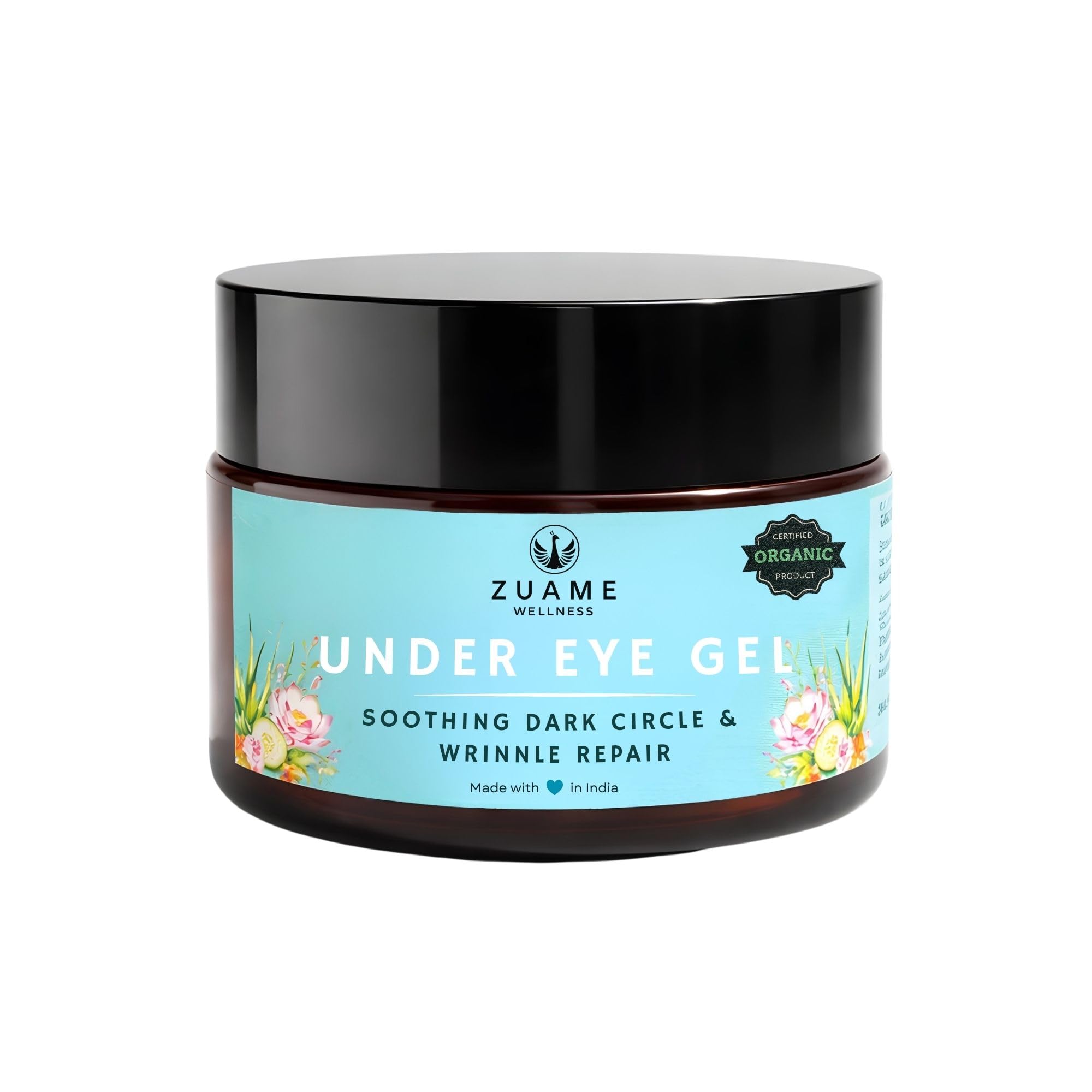 Under Eye Gel with Cucumber, Palm Fruit & Aloe - 15g | Reduces Dark Circles, Puffiness & Hydrates-picture-12