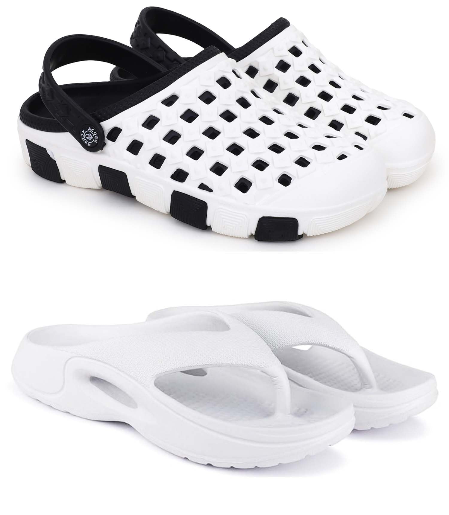 pampy angel Clogs for Men Classic Casual Sandals with Adjustable Back Strap Anti-Skid Lightweight Flip-Flop Slipper Slides for Men's & Boy's Combo Pack of 2-picture-12