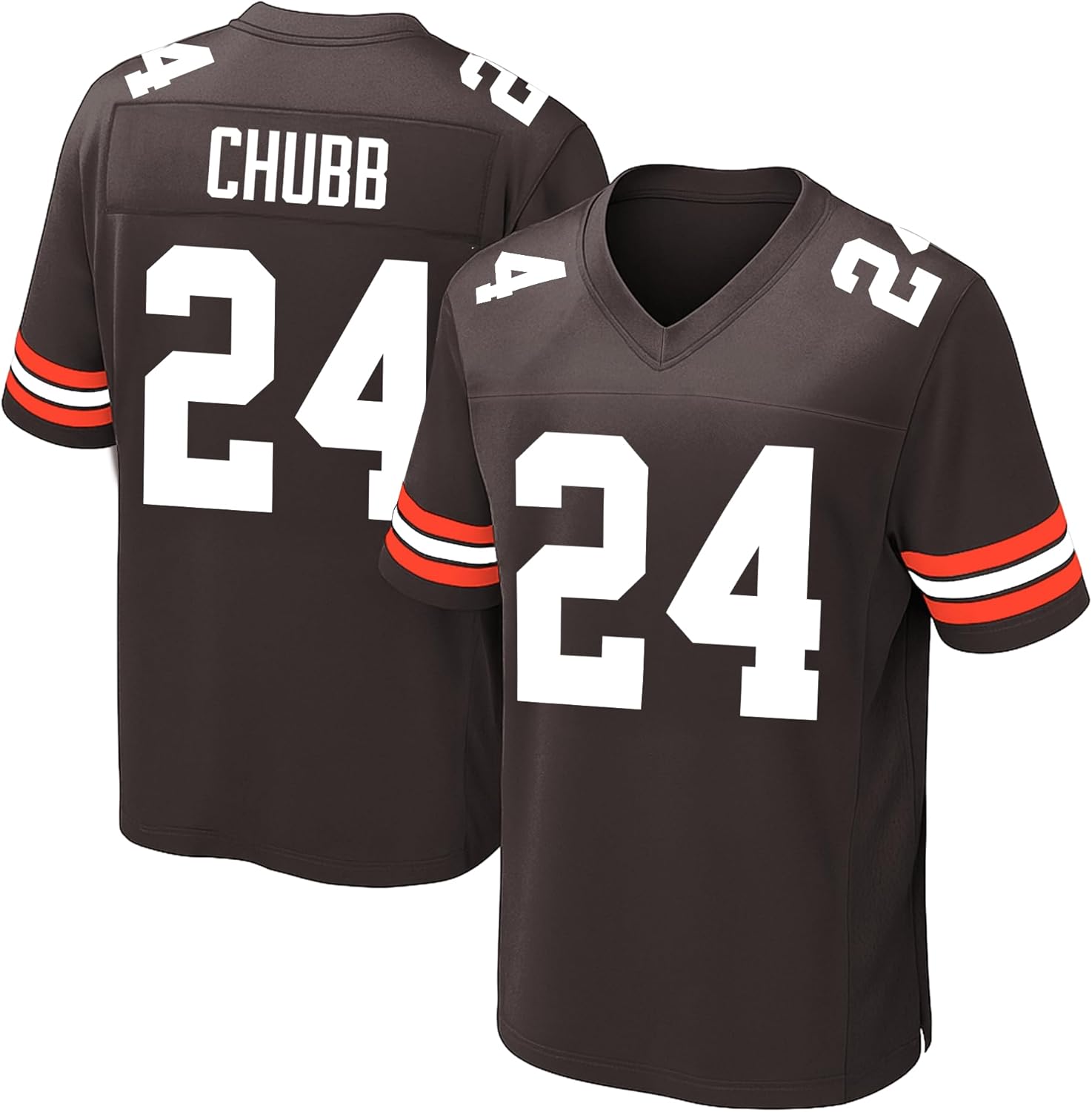 Custom Stitched Football Jersey Youth Men, Personalized Team Shirt, Brown & Orange No Brand/Logos Shirt