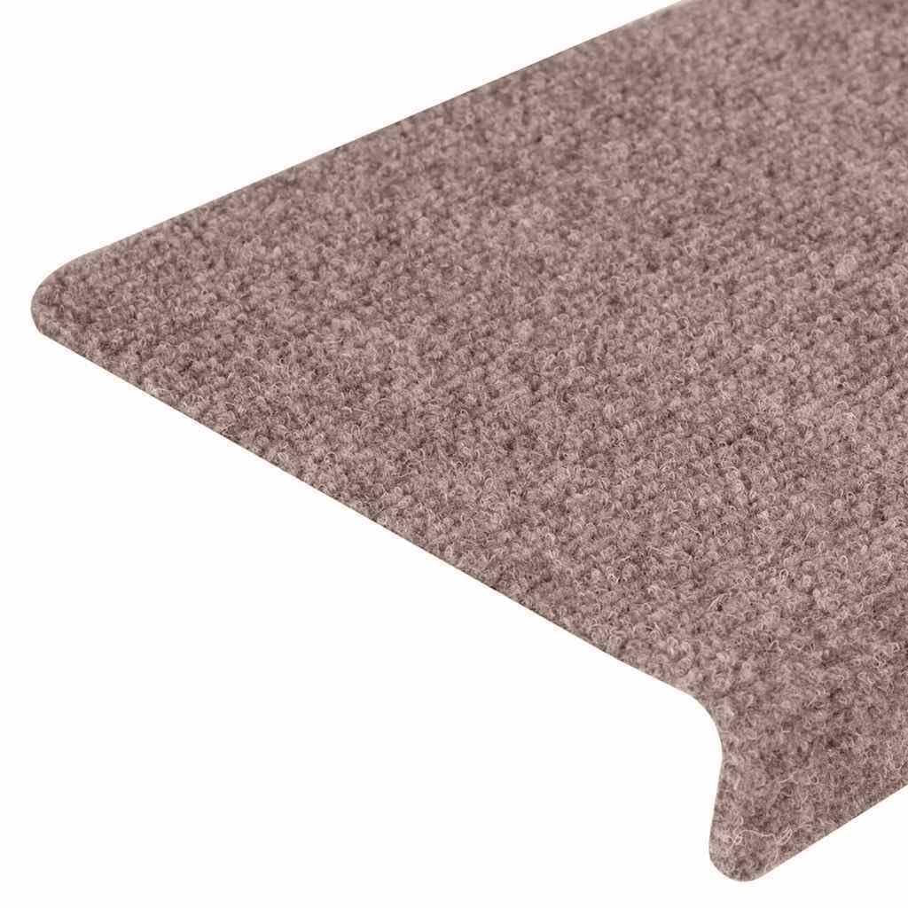 Alfombrillas autoadhesivas para escalones, color crema, 65 x 21 x 4 cm, 30 unidades, polipropileno, diseño moderno, resistente y lavable, para salón, pasillo, dormitorio