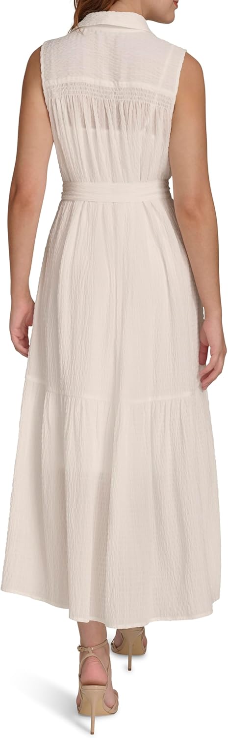 Tommy Hilfiger Womens Sleeveless Midi Shirt Dress - Image 4