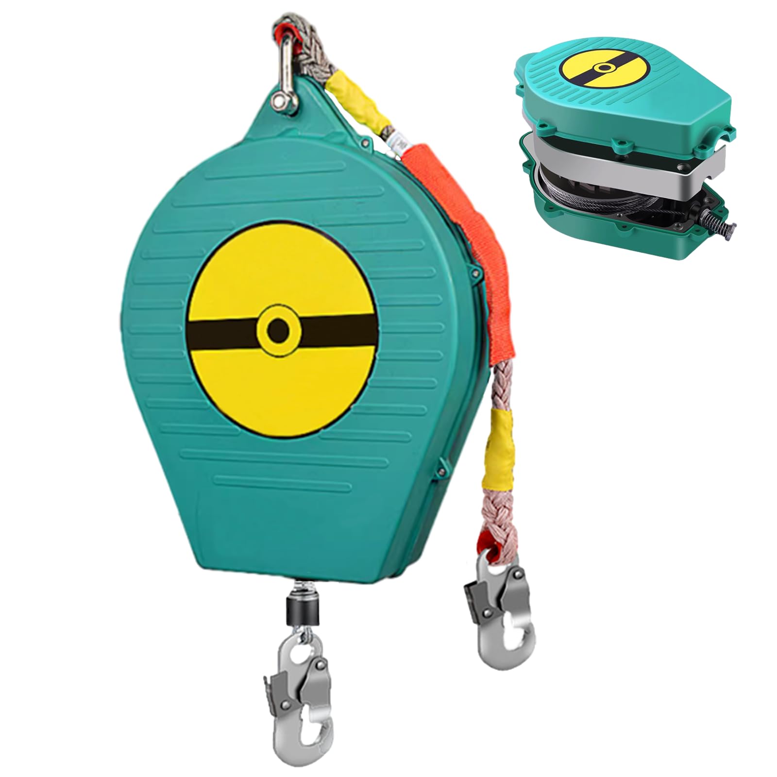 Linea de Vida Retractil Homologado Anticaídas 3-20m 150kg Verde 5m