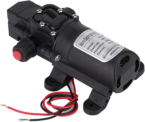 Miniatura 5 de 12 V, alta presión 60 W, diafragma, bomba rociadora de 12 V, bomba de presión de agua para el hogar, bomba autocebante de 116 psi para camping barco