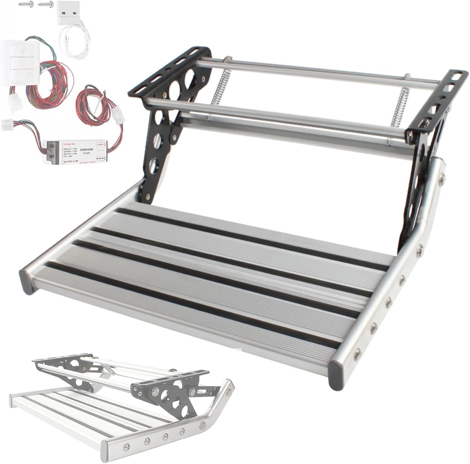 Marchepied pliable automatique et manuel pour remorques et vans