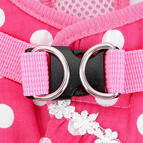 Brother Cat Dog Puppy Small Dog/Cat Dots Vest Harness Leash Set Mesh Padded No Pull Lead Pink Xl #TOP7
