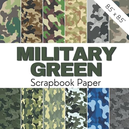 MILITARY GREEN Army theme scrapbook paper Patriotic scrapbooking supplies Camo camouflage boyish papers Masculine soldier scrap kit Hunting,