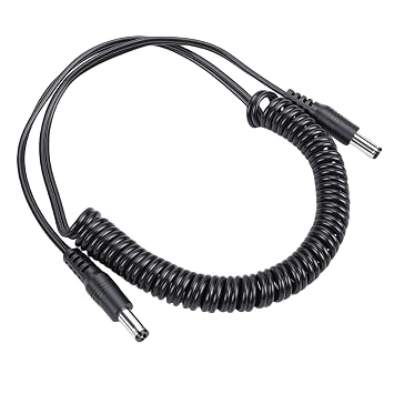 Nail Drill Cable Easy to Install Nail Drill Motor Cord Power Replacement for Manicure Machine Home Salon  Spring Cable with Dual DC Head 4.9ft