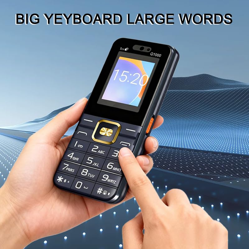 Image of Unlocked Senior Cell Phone, Big Button 3 SIM Senior Phone, Easy to Use Mobile Phone with Large Capacity Battery, Flashlight, Voice Recorder, Calendar, Alarm Clock, Calculator
