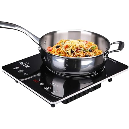 Duxtop Ultra Thin Full Glass Top Portable Sensor Touch Induction Cooktop Countertop Burner, 1500W