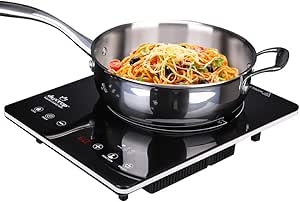 Duxtop Ultra Thin Full Glass Top Portable Sensor Touch Induction Cooktop Countertop Burner, 1500W