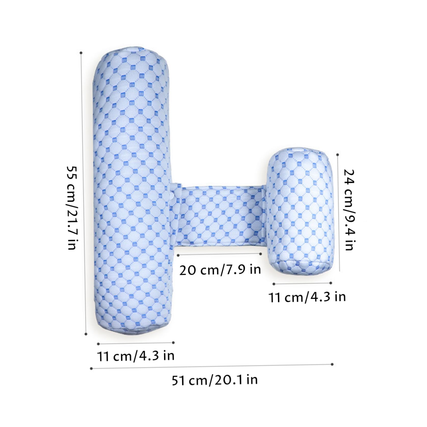 Oreiller Anti-roulis pour bébé, réglable, Respirant, pour Dormir sur Le côté, Amovible, Lavable, Reflux, Bleu