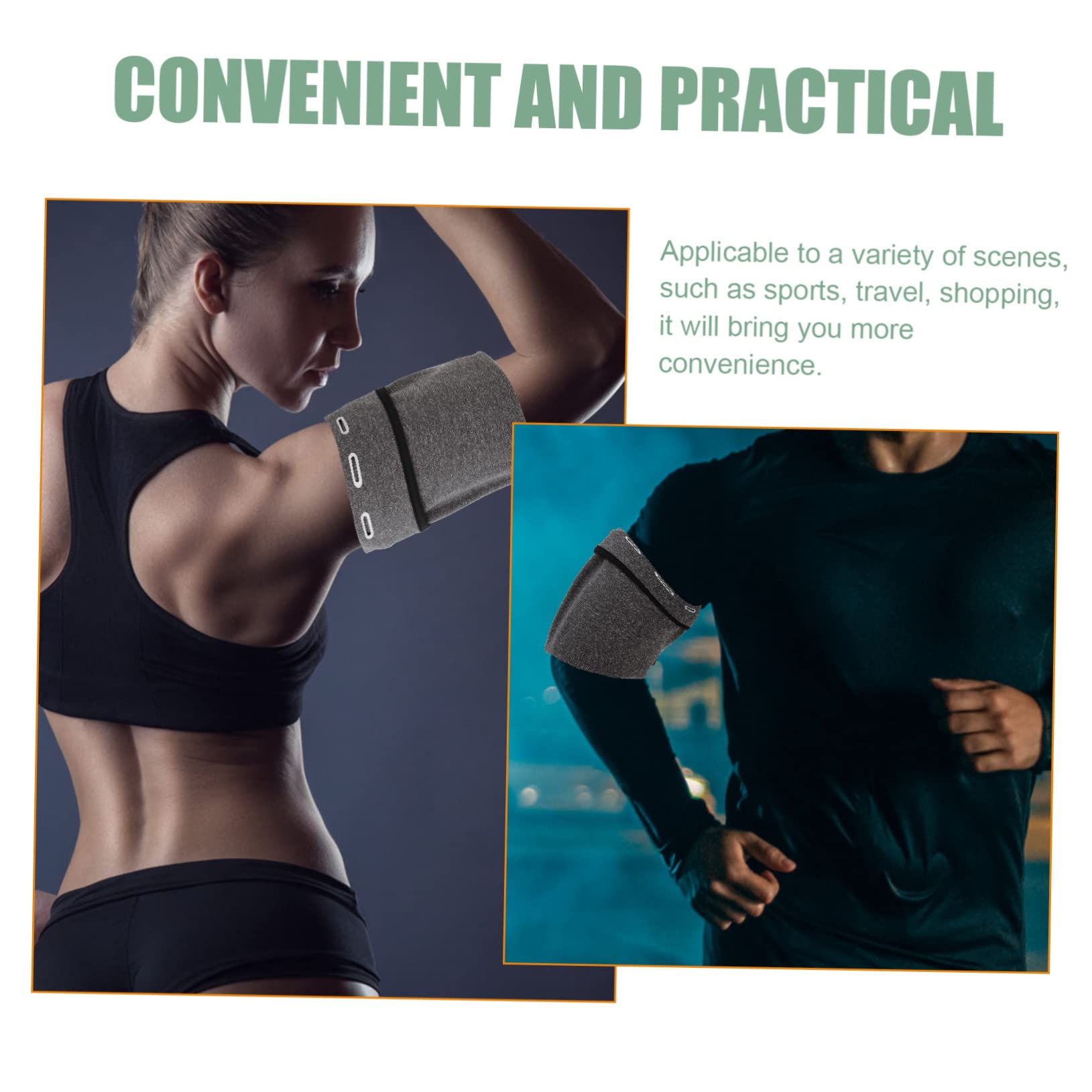 Mikikit 5pezzi Fascia Braccio Per Telefono Pouch Per Allenamento Design Per Jogging Biking e Attività Outdoor