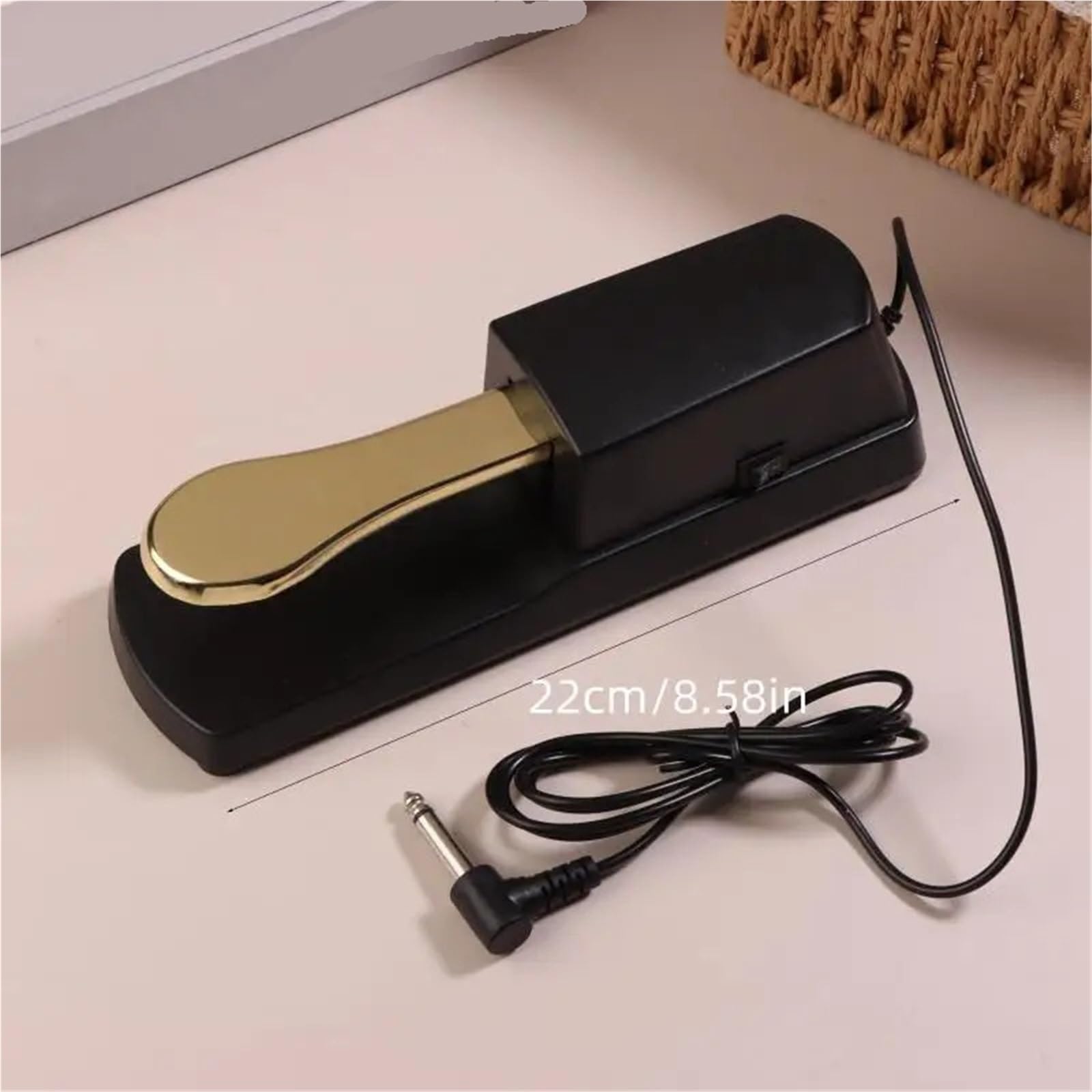 Sostenere pedale Pedale Sustain con interruttore di polarità | For tastiera sintetizzatore pianoforti digitali pianoforte elettrico tamburo accessori for strumenti musicali(Gold)