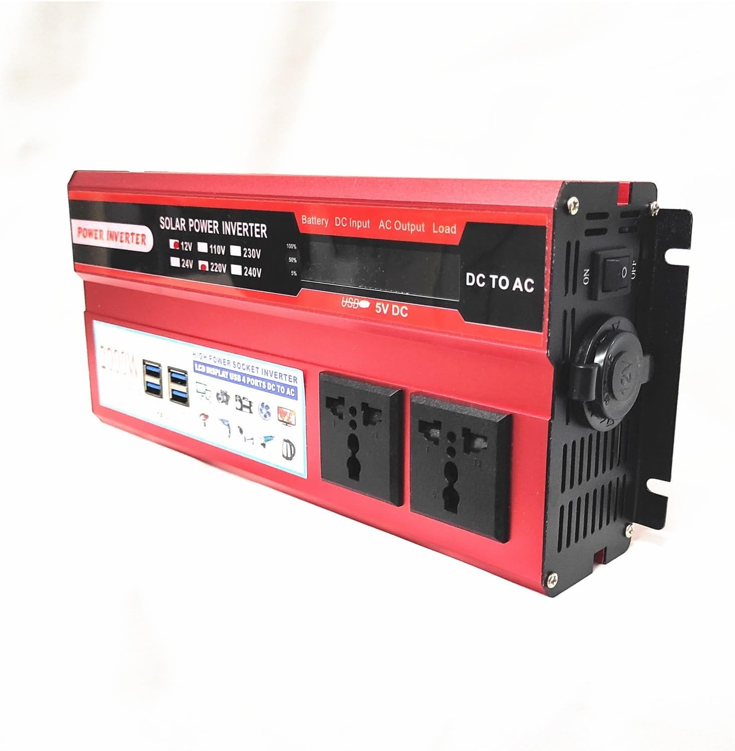 12V24V Large Truck Vehicle-Mounted Inverter 1000W USB Modified sine Wave Inverter(12V to 110V)