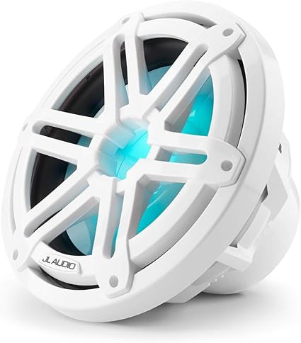Amazon Com Jl Audio M3 10ib S Gw I 4 10 Inch 250 Mm Marine Subwoofer Driver Gloss White Sport Grille With Rgb Led Lighting 4 W Home Audio Theater