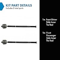 Vista 232 de TRQ Juego de barras de acoplamiento interiores delanteras 2 piezas compatibles con Acura RDX 2013-2018