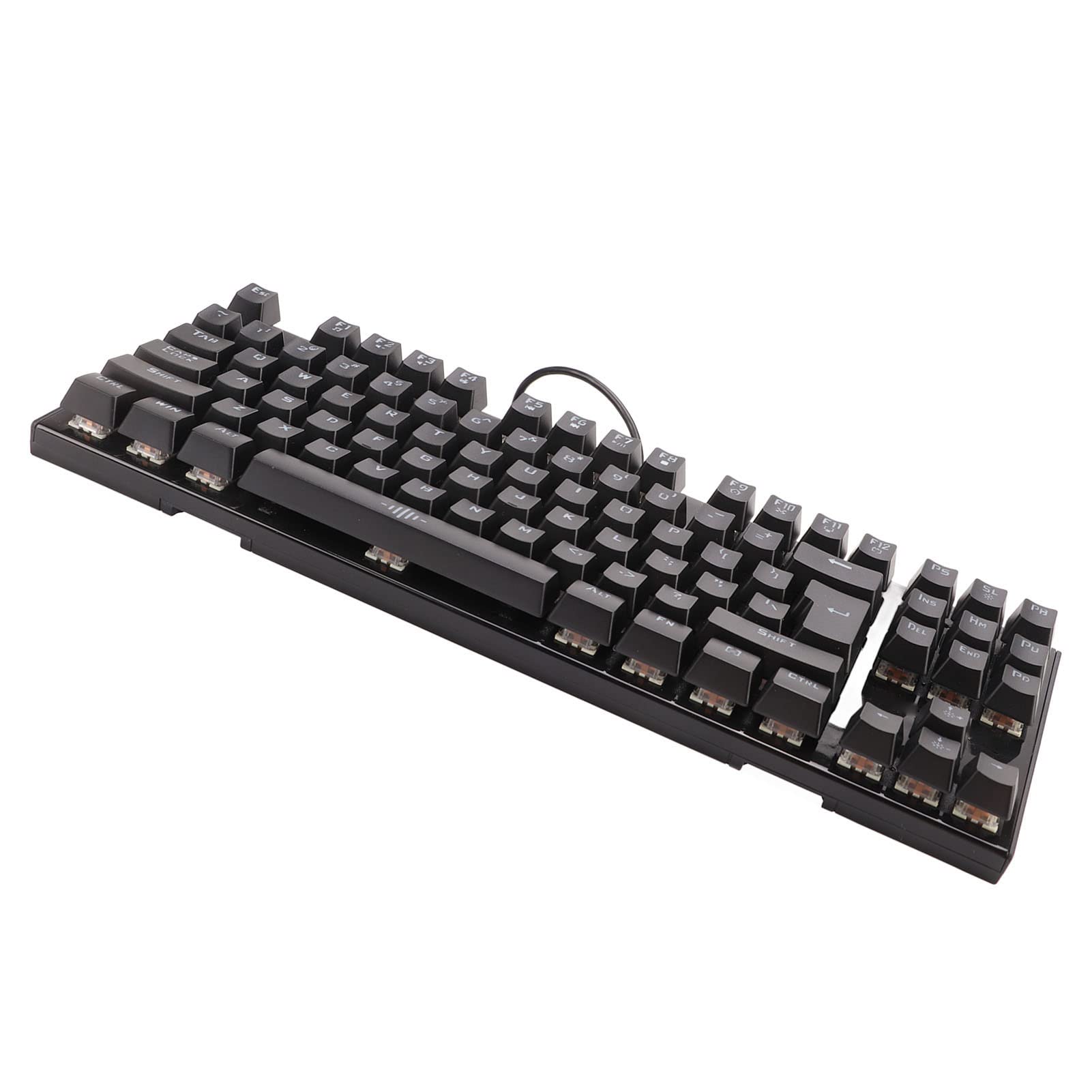 Kolorowa Mechaniczna Klawiatura do Gier z 87 Klawiszami RGB i Niebieskimi Przełącznikami dla Graczy i do Użytku Domowego z wygodną podpórką Pod Nadgarstki