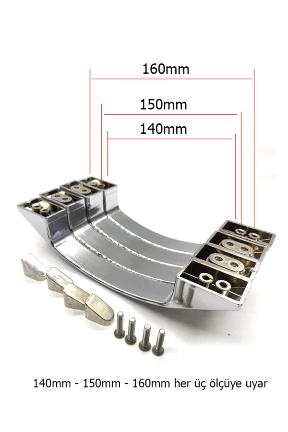 Cam Duşakabin Ay Kulp 140mm 150mm Veya 160 mm 2 Kapaklık ayk-02