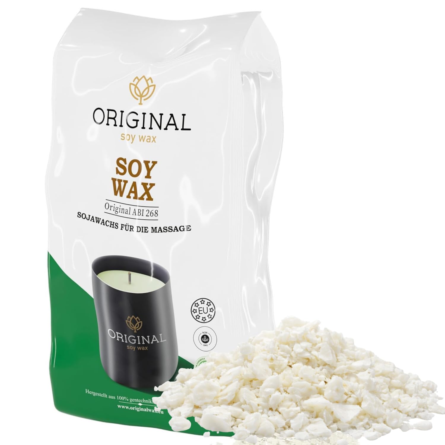 Wosk Sojowy 5kg do Masażu 100% Naturalny Wysokiej Jakości Wegański Wosk Sojowy bez GMO Temperatura Topnienia 34-39°C Wosk do Masażu Ciała