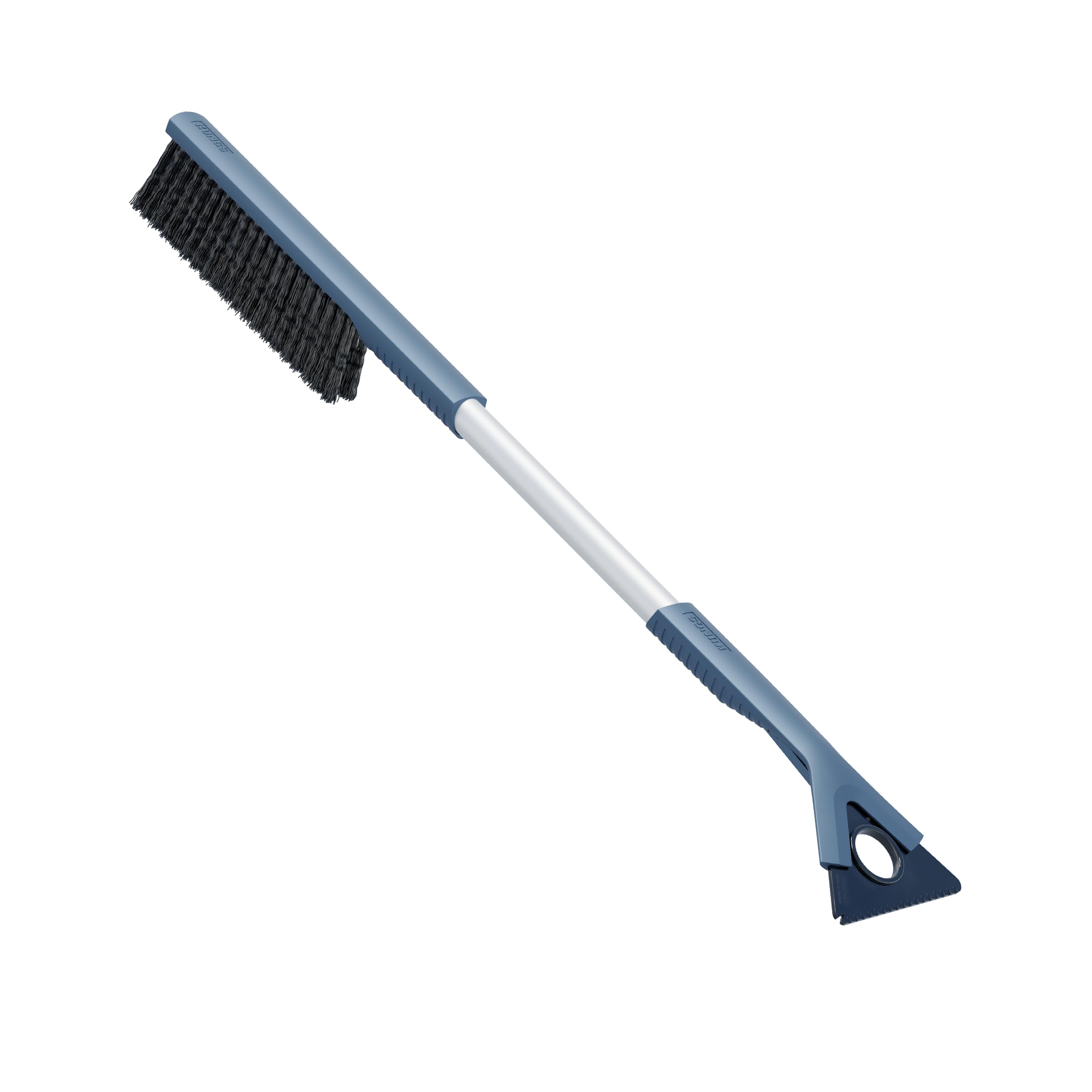 Kungs Mega-is - Schneebesen mit Eiskratzer - 77 cm Aluminiumstiel, 3-in-1 Schaber, robuste Polycarbonat-Klinge & lackschonende Borsten - entwickelt in Finnland (Blau)