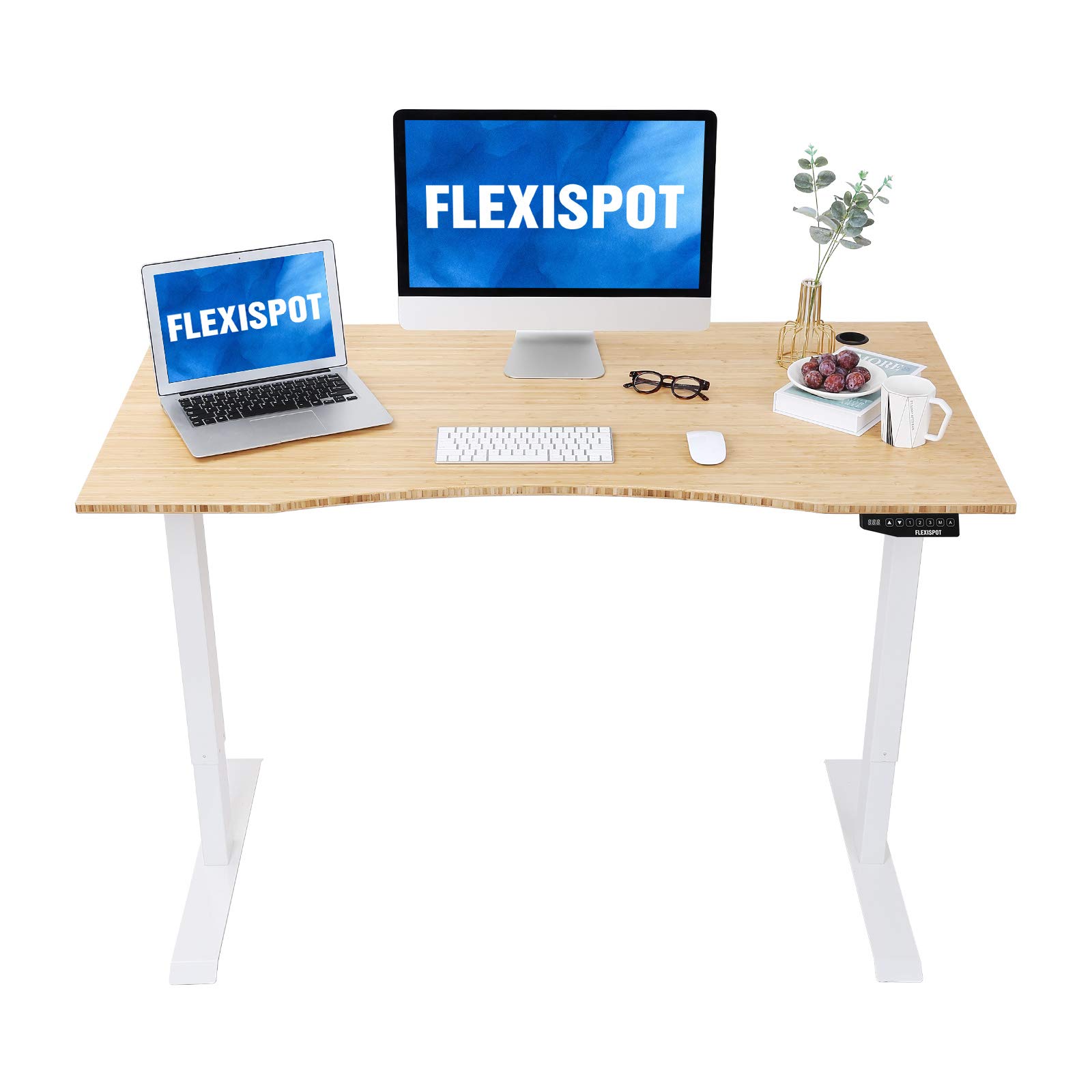 Buy Flexispot 55" Bamboo Standing Desk Ergonomic Electric Sit Stand Up
