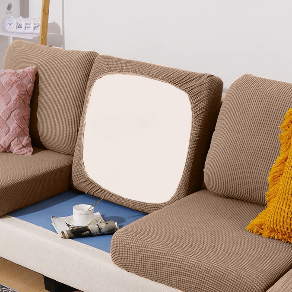 BOLUXIU Sofa Seat Cushion Cover-Stretch Elastic Cushion Cover Sofa Seat Cushion Cover Multiple Colors Suitable for all sofas, XL(90.5--110inch)