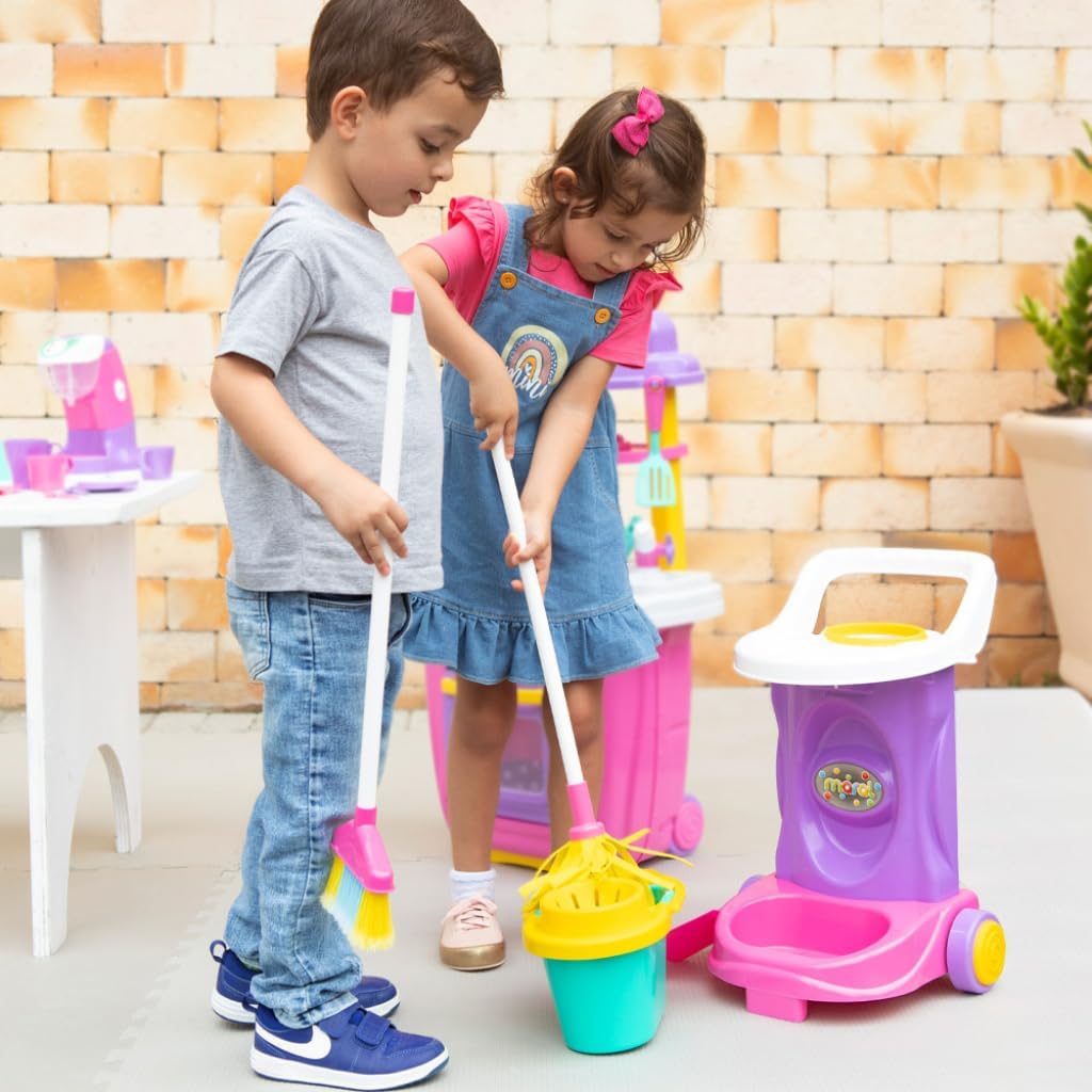 Carrinho de Limpeza Completo Cleaning Trolley Caixa, Multicor Maral