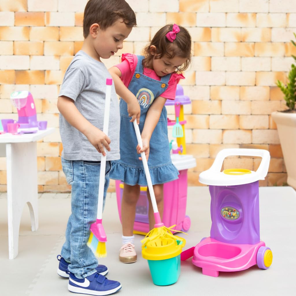 Carrinho de Limpeza Completo Cleaning Trolley Caixa, Multicor