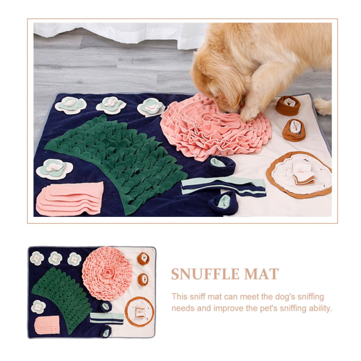 Hundeschnüffelmatte mit Futterversteck aus Polar Fleece für Hunde