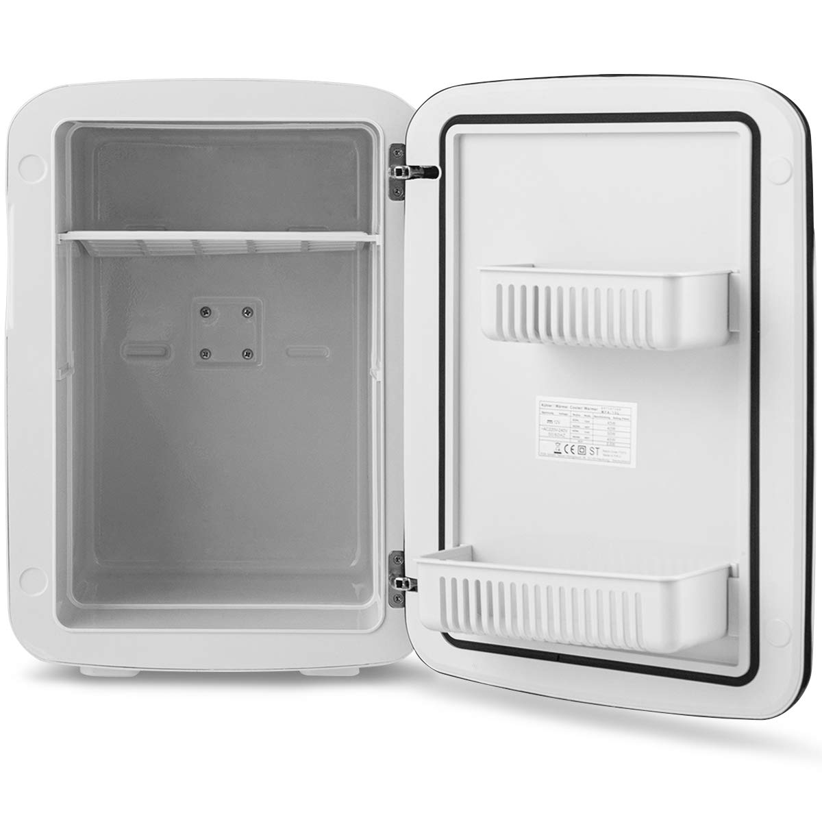 COSTWAY Mini Frigo 15L Mini Réfrigérateur 2 en 1 Fonction de Refroidissement et de Chauffage, Température -3 ℃ ~ 50 ℃, Frigo Portable 76 KWh/an pour Maison/Voiture (Blanc)