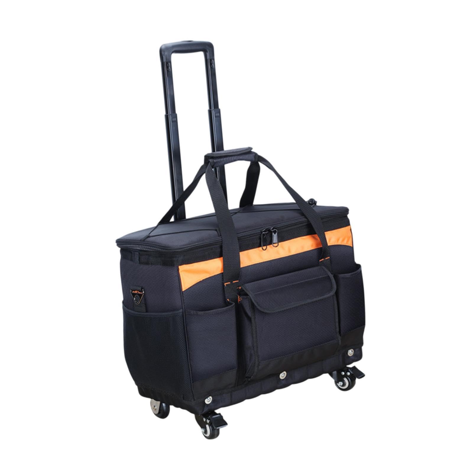 Generic Rolling Tool Bag Tool Storage Organizer with Handle Easy to Use Practical Accessories Electrician Tool Bag for