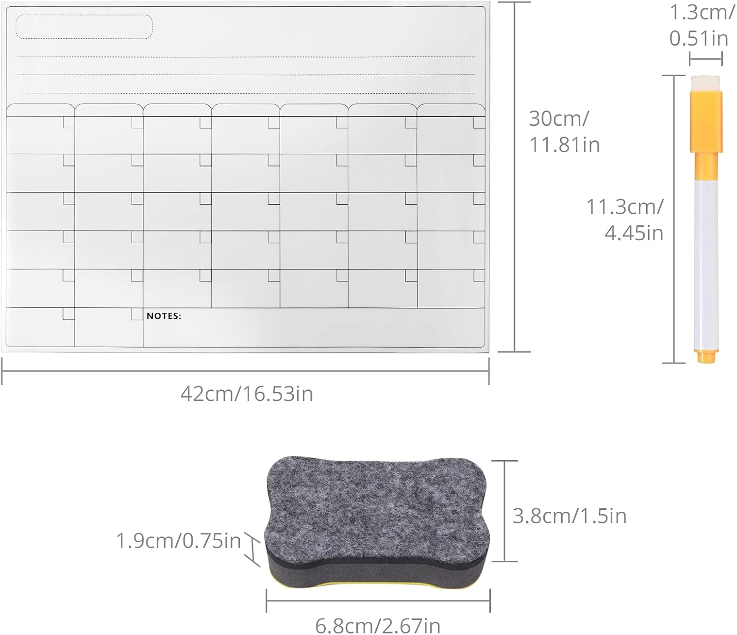 Fridge Whiteboard, HOMGEN A3 Kitchen Whiteboard Fridge Memo