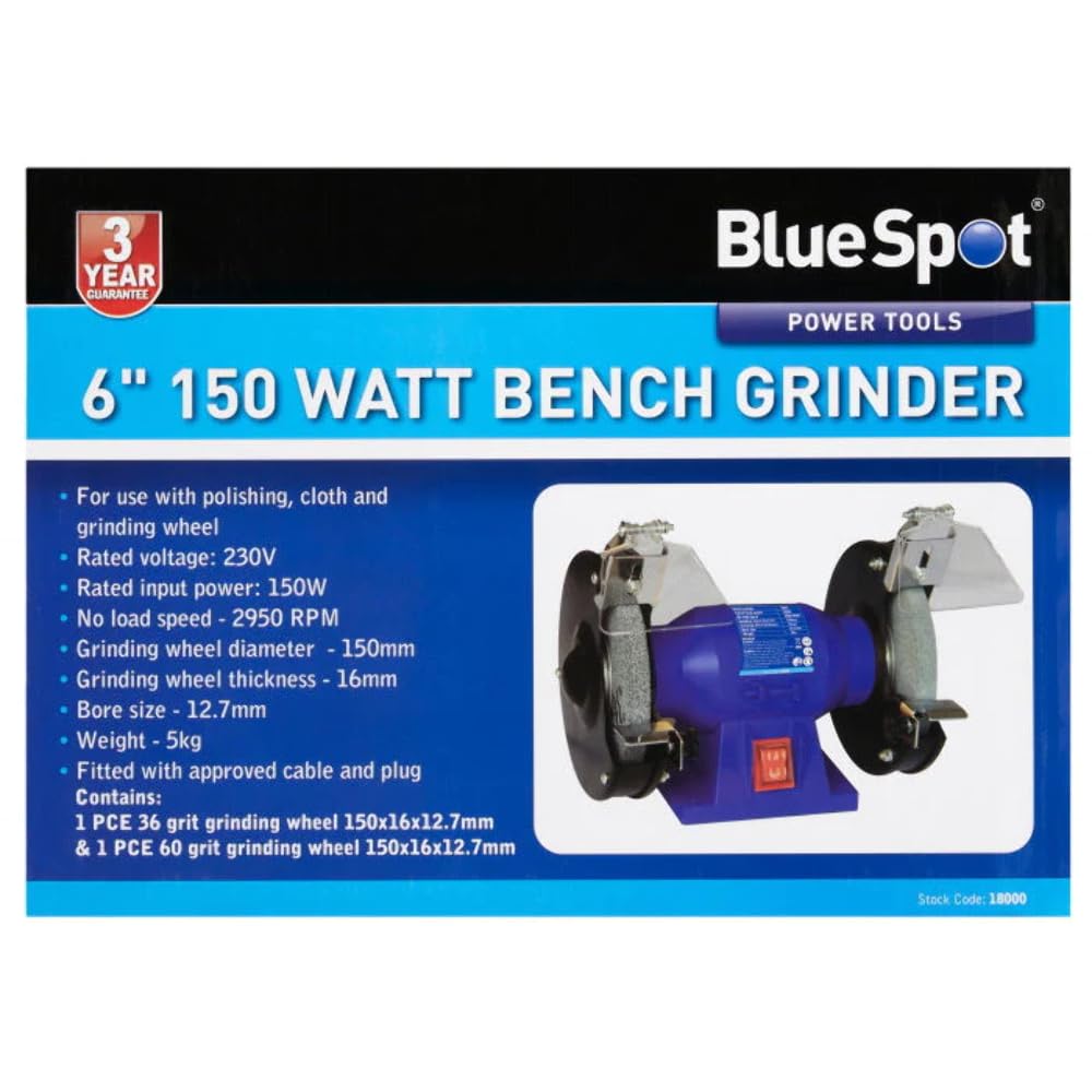 Smerigliatrice da banco da 150 Watt da 6 pollici