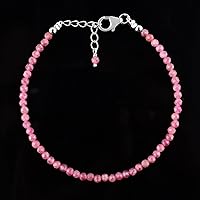 Vista 37 de InfinityGemsArt Natural Bracelet For Women Gemstone Micro Beads Dainty Jewelry Christmas Gifts for Women, Birthstone, Stone Jewelry 925 Sterling