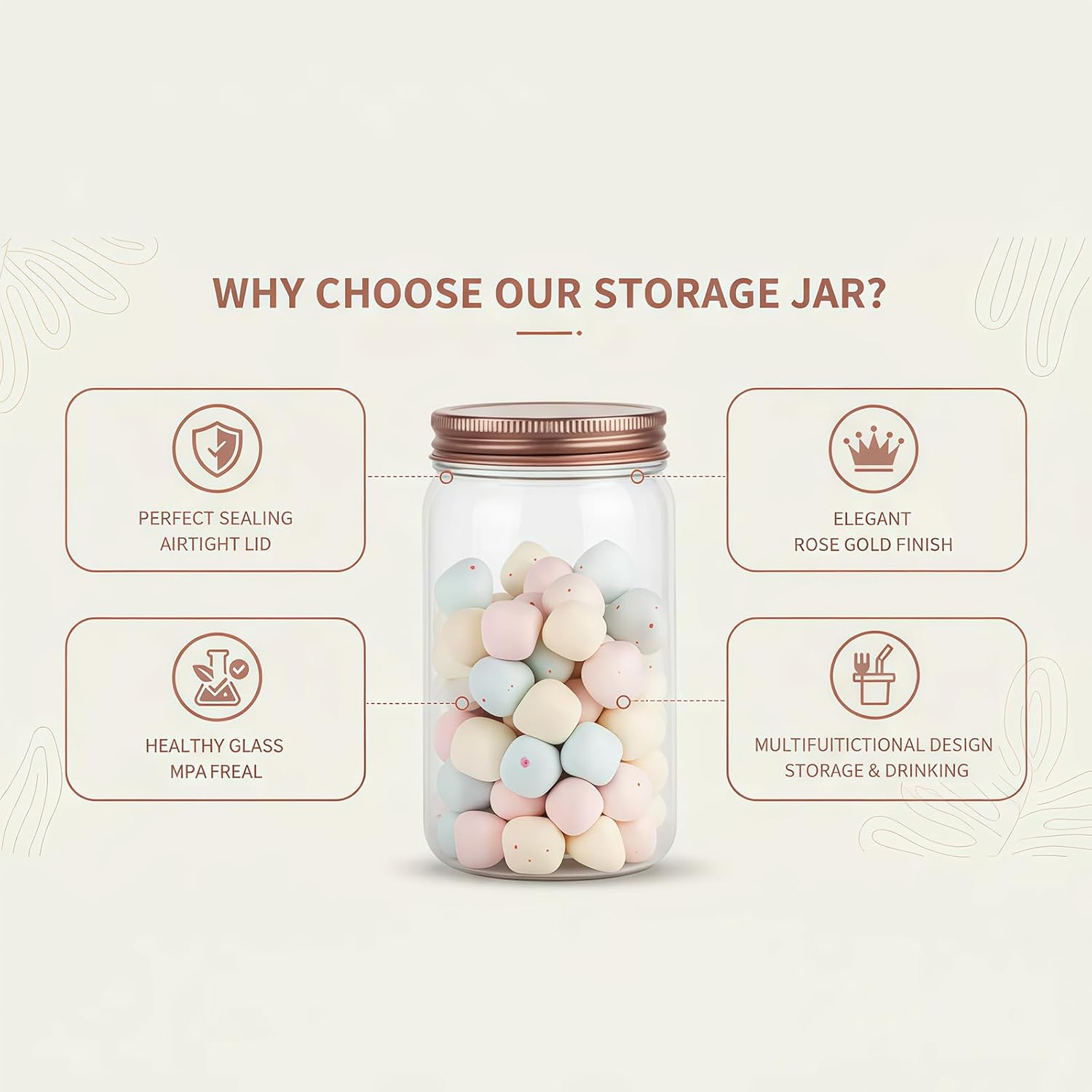 16oz Glass Cups with Lids and Straws - 4Pcs Drinking Glasses Set for Coffee Bar Accessories,Iced Coffee Cups with Lids,Matcha Cup Glass Tumbler Reusable for Gifts - Image 6